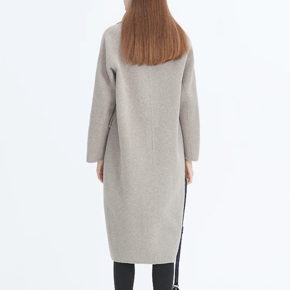 S.Deer Elegant Loose Fit Long Coat in Tan Size XL - NWT - Picture 2 of 7